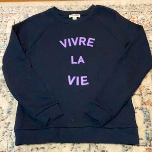 Whistles Vivra La Vie Sweatshirt Size XS Navy